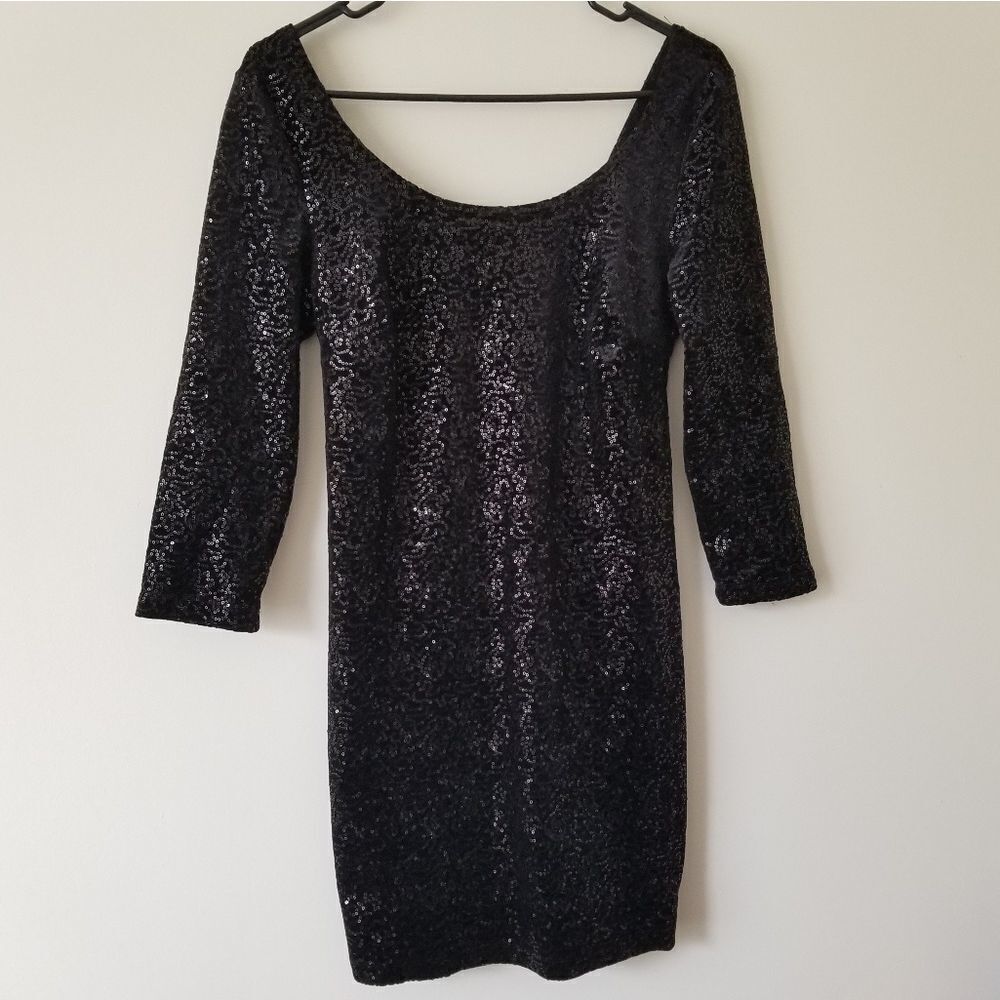Mimi Chica black sequin bodycon dress size medium